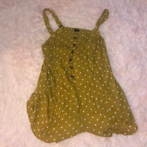 vintage style yellow polka dot romper
